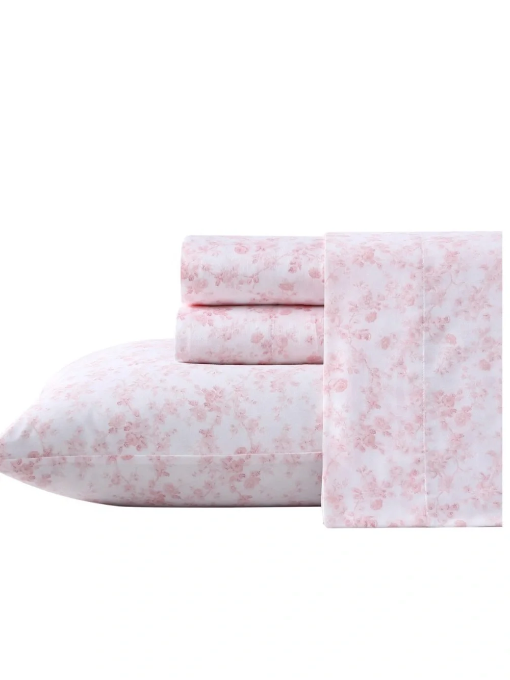 Laura Ashley - Queen Sheet Set, Buttery-Soft Cotton Sateen 2 cases (Bella Pink))